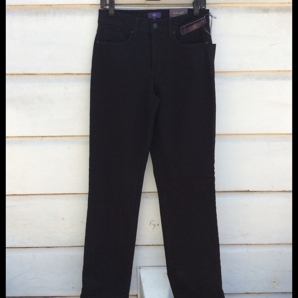 NYDJ Denim - New NYDJ black denim straight slimming jeans 4